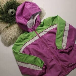 OshKosh Purple Hooded Windbreaker Jacket/Coat